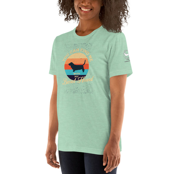 You can find me with my Basset Hound Unisex t-shirt