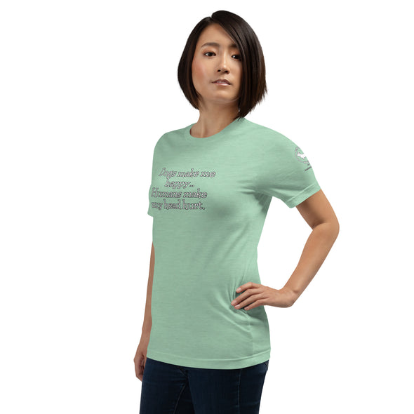 Dogs make me happy Unisex t-shirt