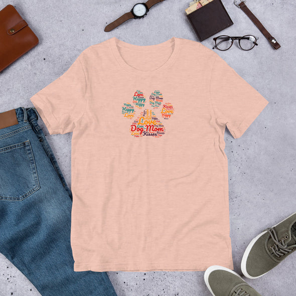 Dog Mom Shape cloud Unisex t-shirt