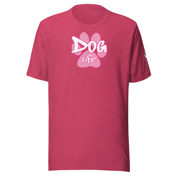 Dog Life Pink Paw Unisex t-shirt