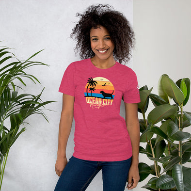 Ocean City Maryland Basset Hound Unisex t-shirt