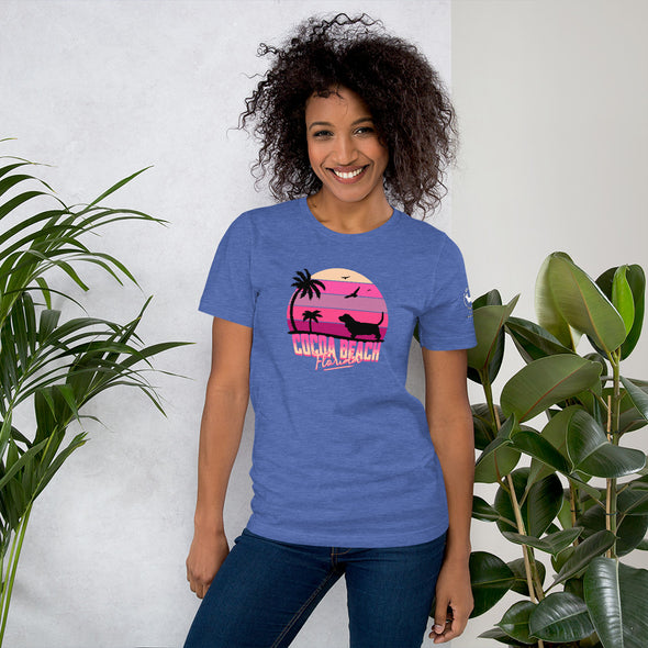 Cocoa Beach Basset Hound Unisex t-shirt