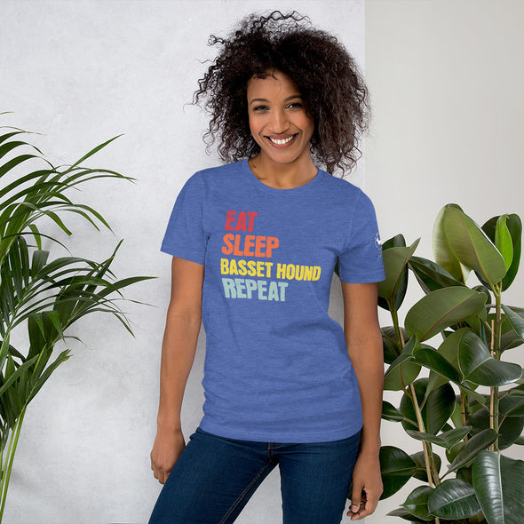 Eat Sleep Basset Hound Repeat Unisex t-shirt