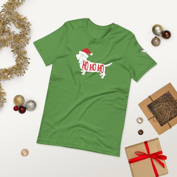 Basset Hound Christmas Ho Ho Ho Unisex t-shirt
