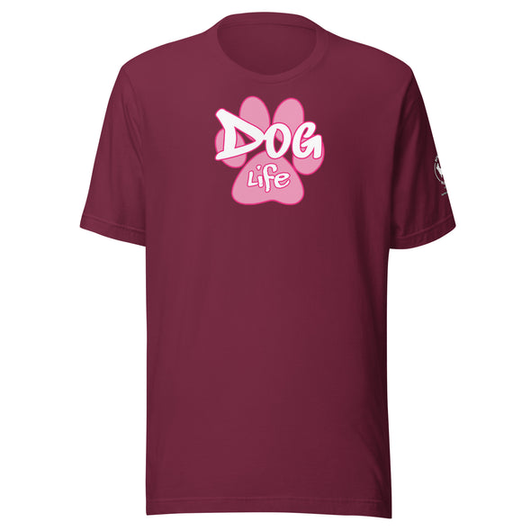 Dog Life Pink Paw Unisex t-shirt