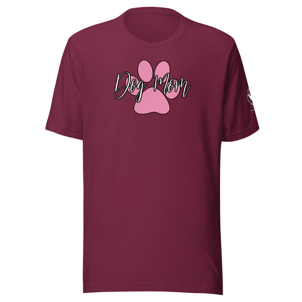 Dog Mom Pink Paw Unisex t-shirt