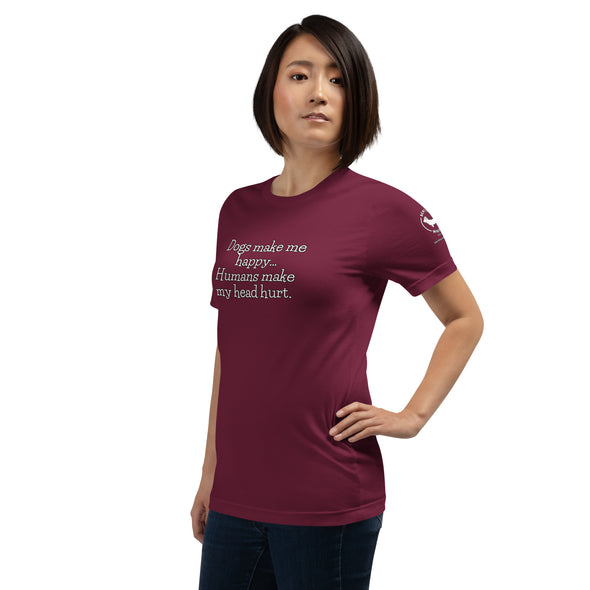 Dogs make me happy Unisex t-shirt