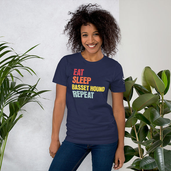 Eat Sleep Basset Hound Repeat Unisex t-shirt