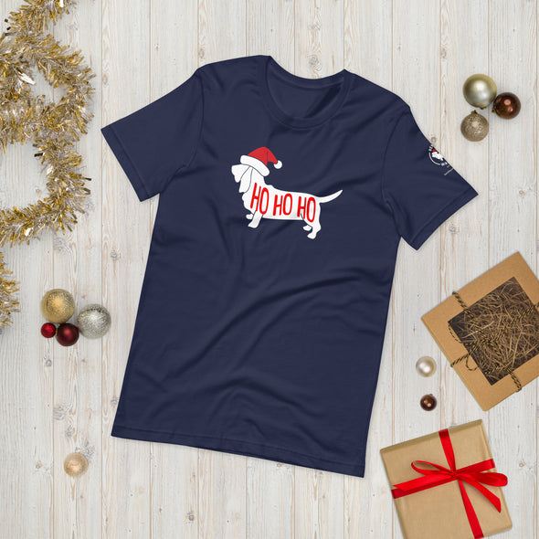 Basset Hound Christmas Ho Ho Ho Unisex t-shirt