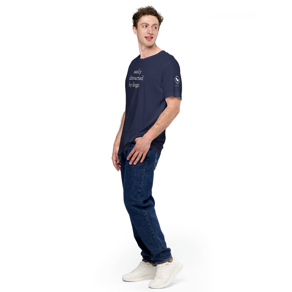 Easily Distracted by Dogs Unisex t-shirt