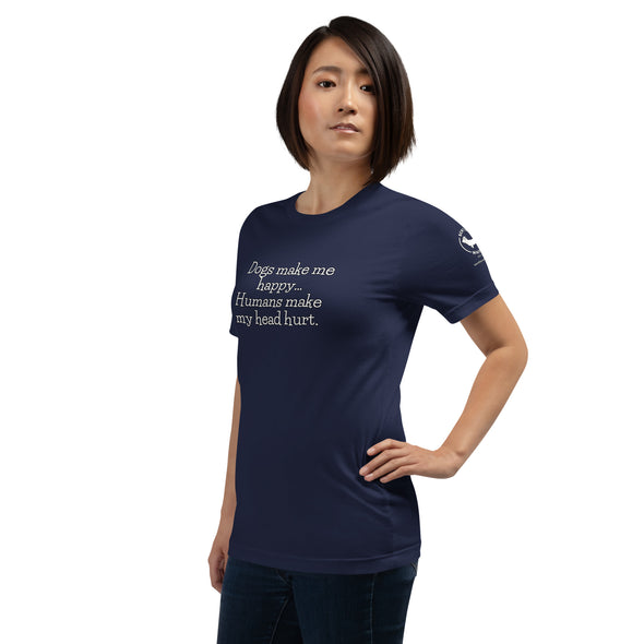 Dogs make me happy Unisex t-shirt