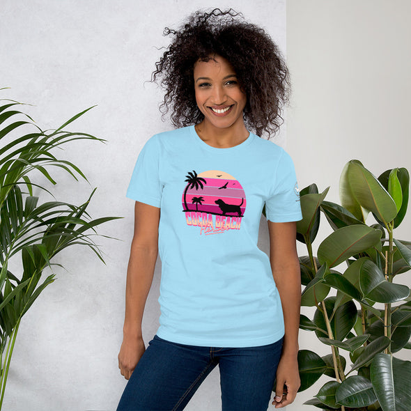 Cocoa Beach Basset Hound Unisex t-shirt
