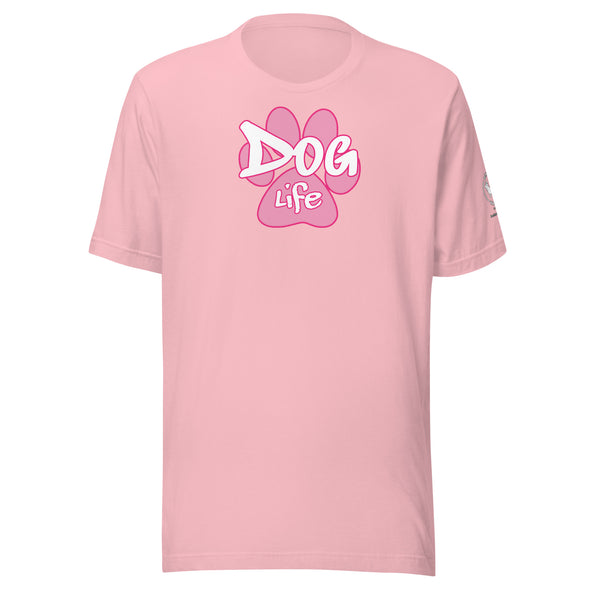 Dog Life Pink Paw Unisex t-shirt