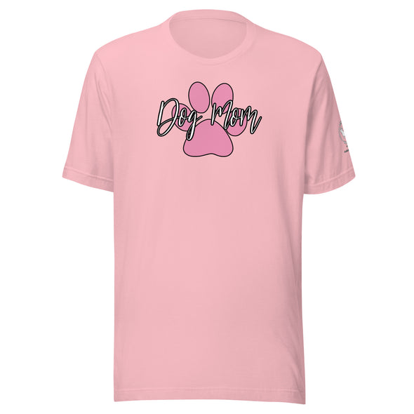 Dog Mom Pink Paw Unisex t-shirt