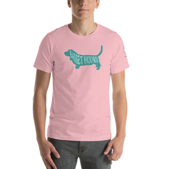 Basset Hound-Teal Unisex t-shirt