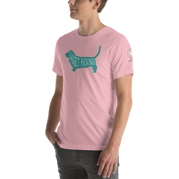 Basset Hound-Teal Unisex t-shirt