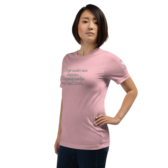Dogs make me happy Unisex t-shirt