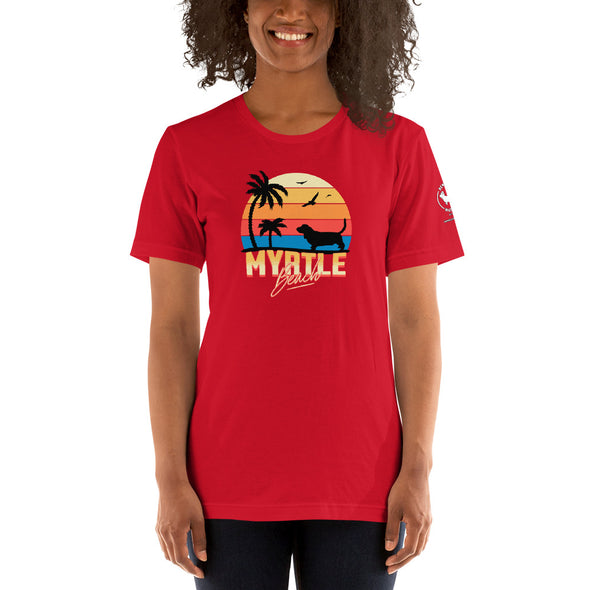 Myrtle Beach Basset Hound Unisex t-shirt