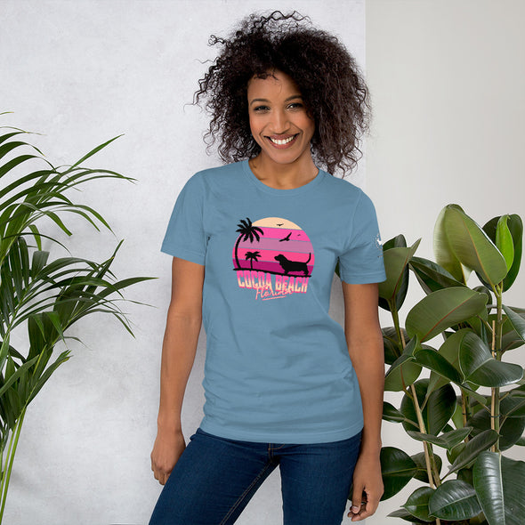 Cocoa Beach Basset Hound Unisex t-shirt