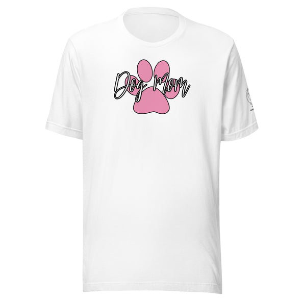 Dog Mom Pink Paw Unisex t-shirt