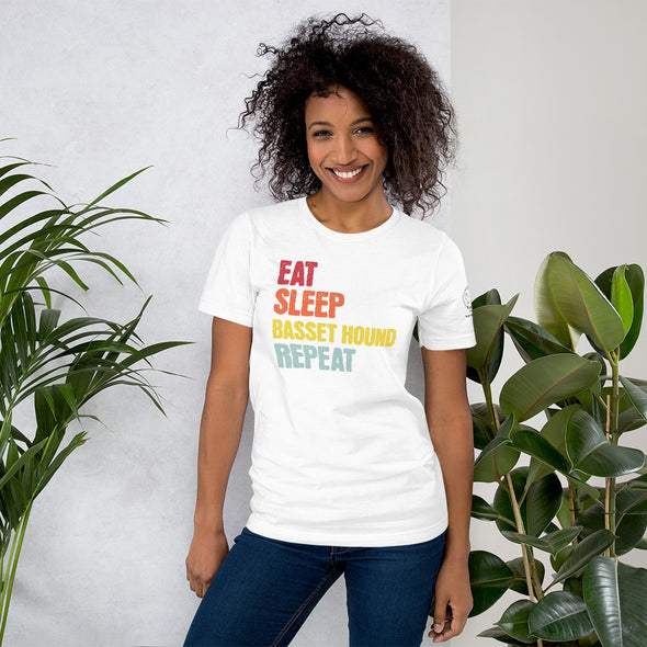 Eat Sleep Basset Hound Repeat Unisex t-shirt