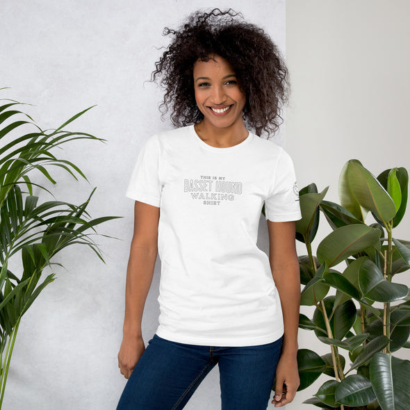 Basset Hound Walking Unisex t-shirt