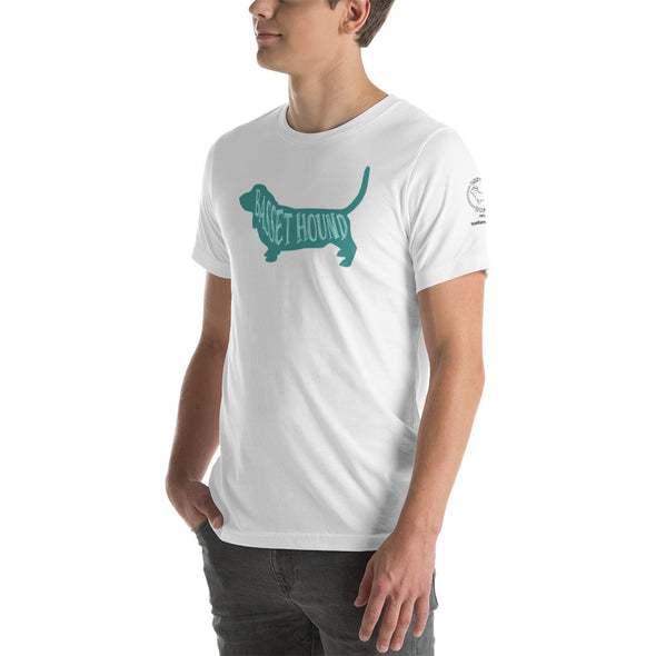 Basset Hound-Teal Unisex t-shirt