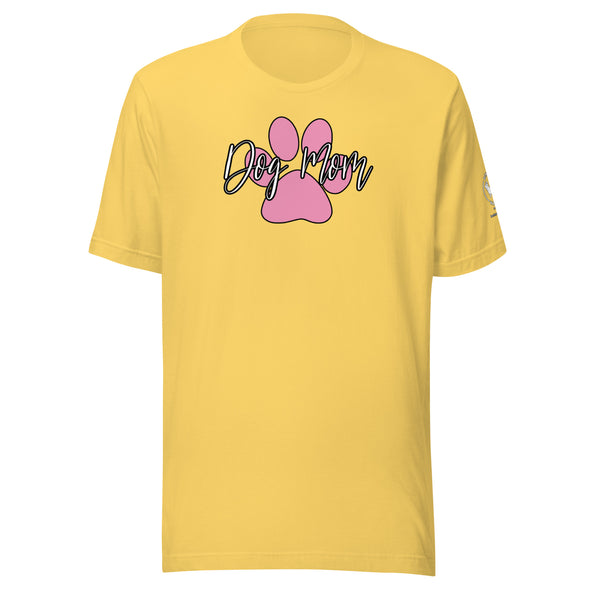 Dog Mom Pink Paw Unisex t-shirt