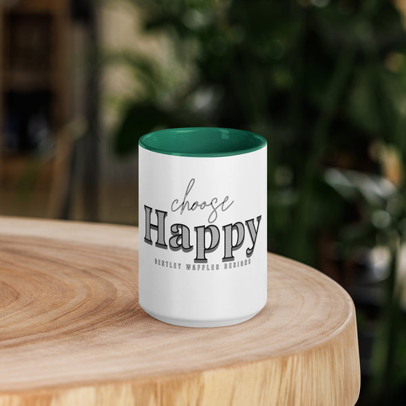 Choose Happy Mug with Color Inside