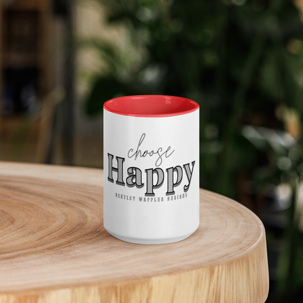 Choose Happy Mug with Color Inside
