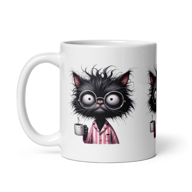 Frazzled Black Cat Mug