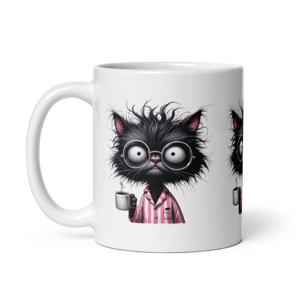 Frazzled Black Cat Mug