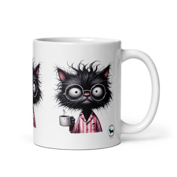 Frazzled Black Cat Mug