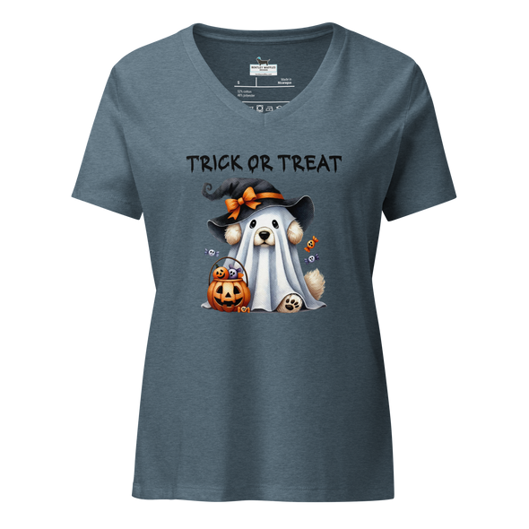 Ghostly Trick or Treat Women’s V-neck t-shirt