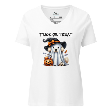 Ghostly Trick or Treat Women’s V-neck t-shirt