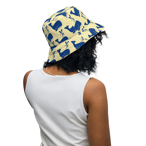 B. W.  Reversible Sharks and Whales Bucket Hat