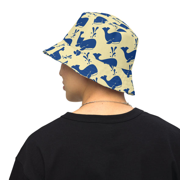 B. W.  Reversible Sharks and Whales Bucket Hat