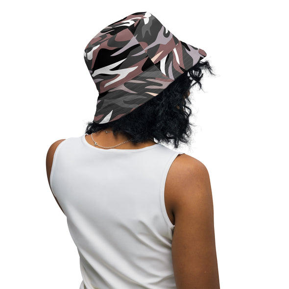 B. W. Reversible Camo Bucket Hat