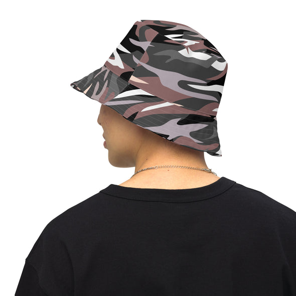 B. W. Reversible Camo Bucket Hat
