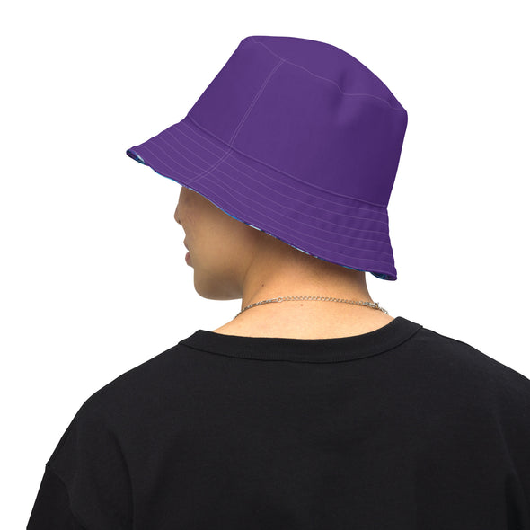B. W. Purple Tye-Dye Hound Life Reversible Bucket Hat