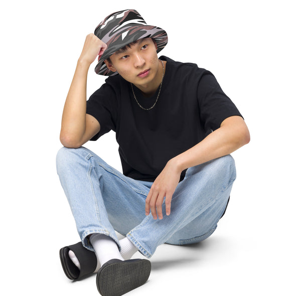 B. W. Reversible Camo Bucket Hat