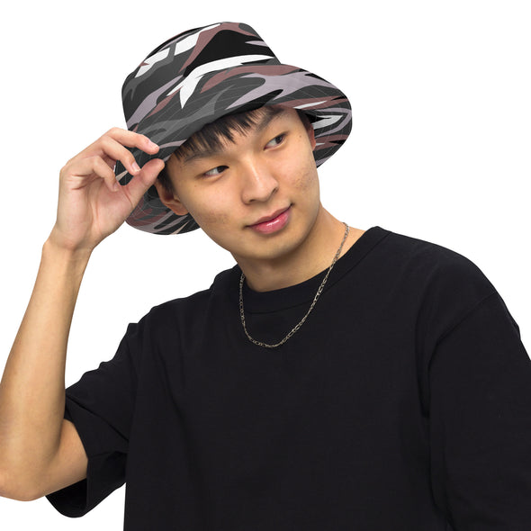 B. W. Reversible Camo Bucket Hat