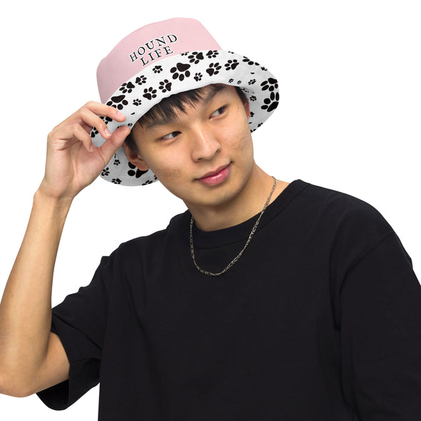 B. W. Pink Hound Life Reversible Bucket Hat