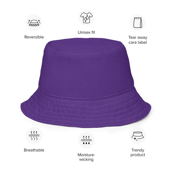 B. W. Purple Tye-Dye Hound Life Reversible Bucket Hat