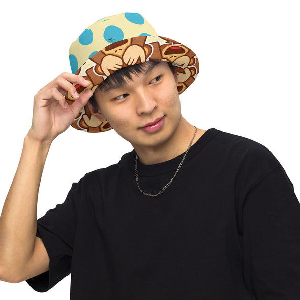 B. W. Polka Dot Monkey Reversible Bucket Hat
