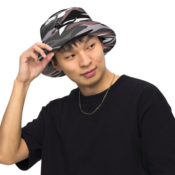 B. W. Reversible Camo Bucket Hat