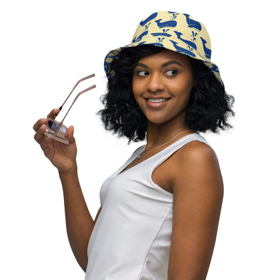 B. W.  Reversible Sharks and Whales Bucket Hat
