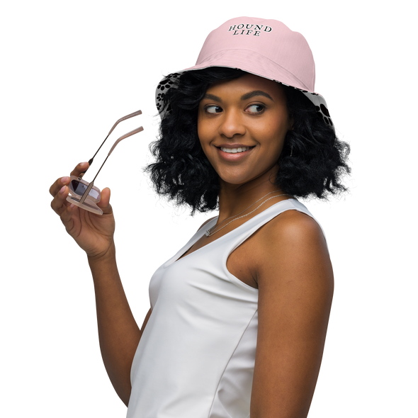 B. W. Pink Hound Life Reversible Bucket Hat