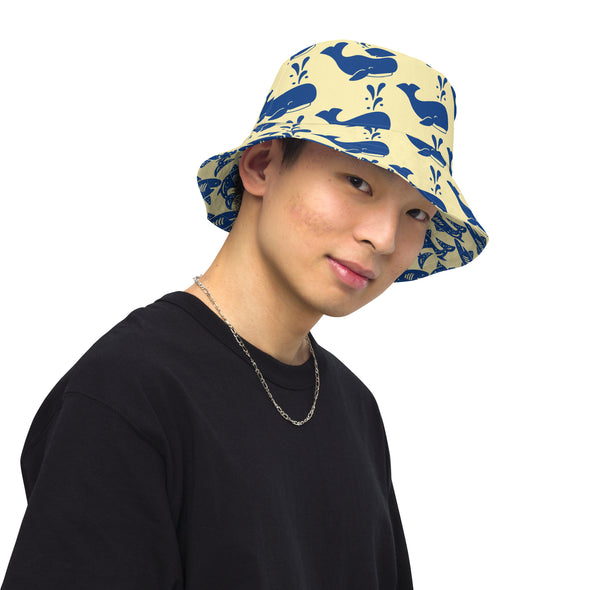 B. W.  Reversible Sharks and Whales Bucket Hat