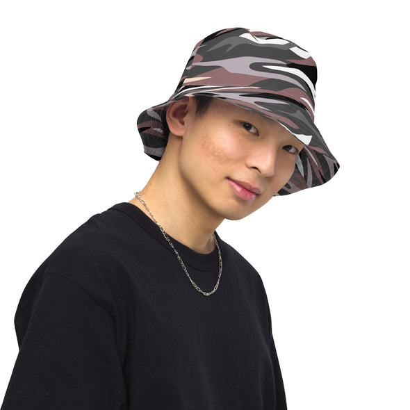 B. W. Reversible Camo Bucket Hat